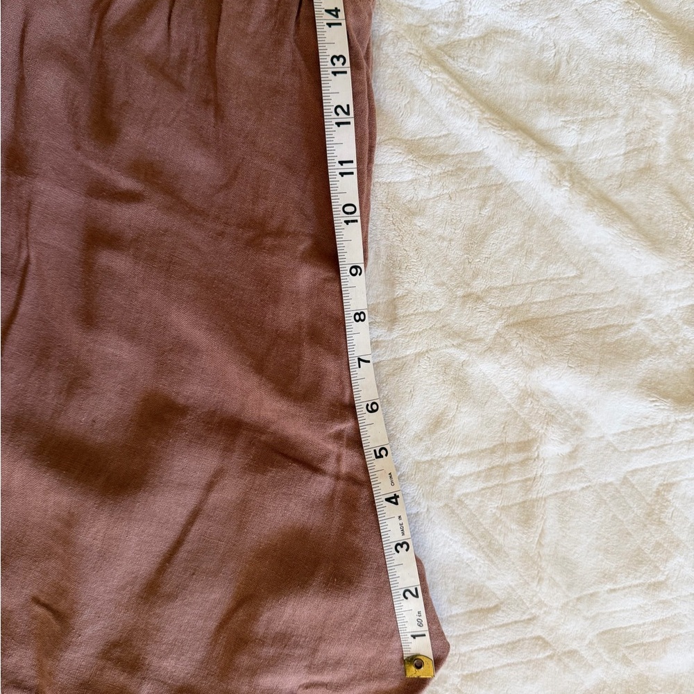 Calligraphie women’s linen blend Brown wide leg Pants - Picture 6 of 7